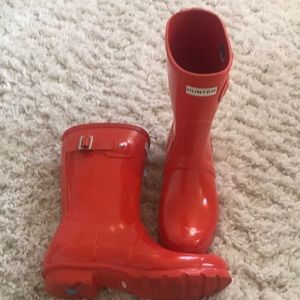 Hunter Rain boots.